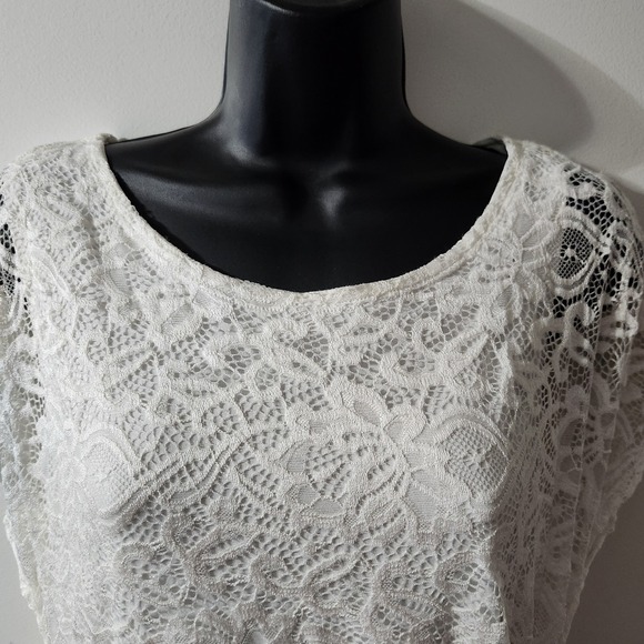 Robbie Bee Women's Tie Knit Short Sleeve Midi Sheath Dress Sz PS Color: WHT - Picture 2 of 7